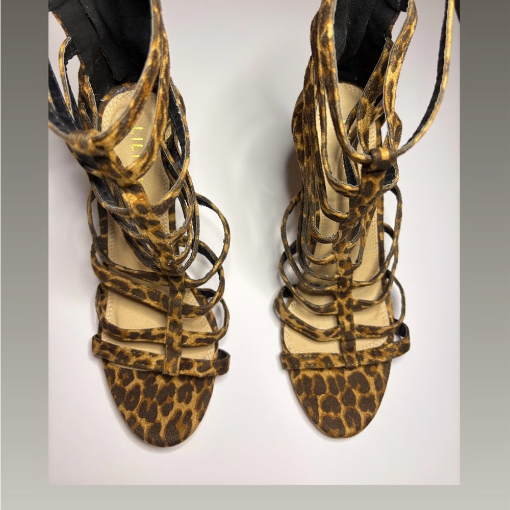 Leopard Print Strappy Heels